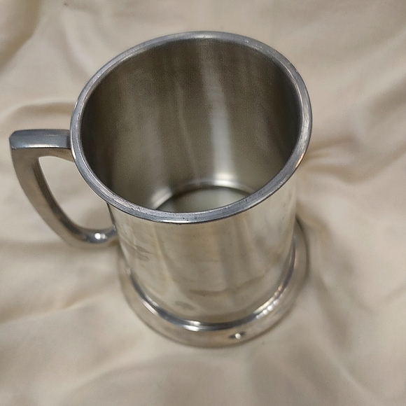 Vintage B.F.S Mug/Cup English Pewter See Through Bottom Tankard Made In England - Picture 2 of 5
